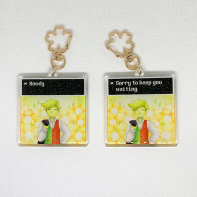 Flowery Double Sided Keychain Flowery Double Sided Keychain