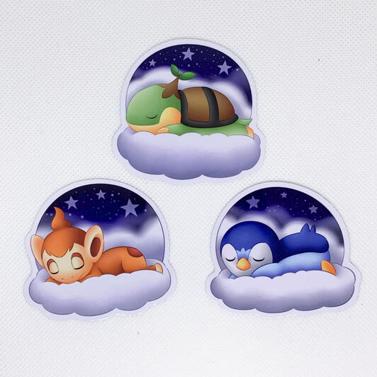 Turtwig, Chimchar, Piplup