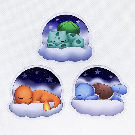 Bulbasaur, Charmander, Squirtle